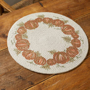 Walton & Co Circular Pumpkin Print Placemat